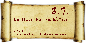 Bardiovszky Teodóra névjegykártya